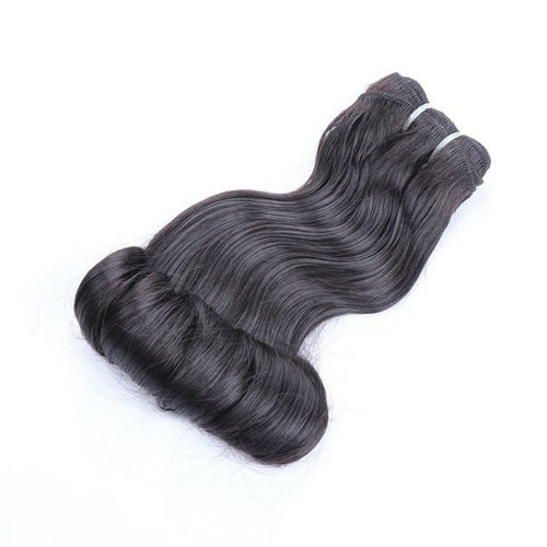 Beumax Double Drawn 12A Grade EGG CURL BUNDLES with CLOSURES &