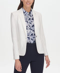 Tommy Hilfiger Textured Elbow Patches One Button Blazer
