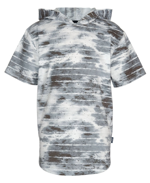 Univibe Big Boys Kendrick Cloud Wash Short Sleeves Knit Hoody T-Shirt