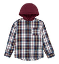 Levis Big Boys Hooded Plaid Comfortable Flannel Shirt