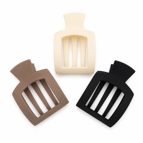 Everyday Flat Hair Claw Clip Set of 3 – Large Hold