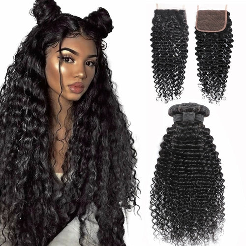 BeuMax 10A Grade 3/4 Deep Wave  Bundles with 4x4 Closure Brazilian