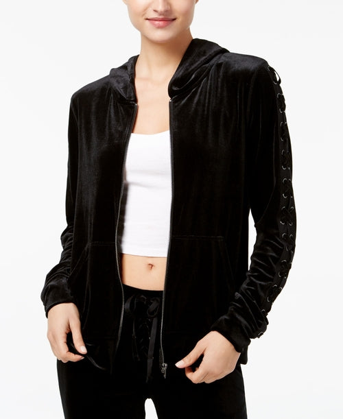 Active Juniors' Hooded Velour Jacket