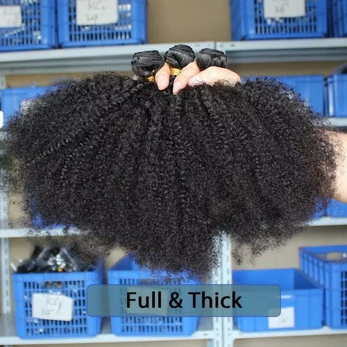 Wholesale 5/6/10/12 Bundles Afro Kinky Curly 10A Grade Human Hair Bund