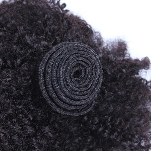 BeuMax 10A Grade 3/4 Afro Kinky Curly Bundles with 4x4 Closure
