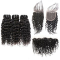 Beumax Double Drawn 12A Grade Jerry Curl BUNDLES with CLOSURES &