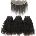 Beumax Double Drawn 12A Grade Afro Kinky Curly BUNDLES with CLOSURES &