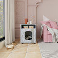 Wooden Pet House Cat Litter Box Enclosure with Drawer