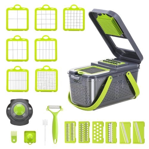 Vegetable Chopper with Container 22-in-1 Veggie Choppers