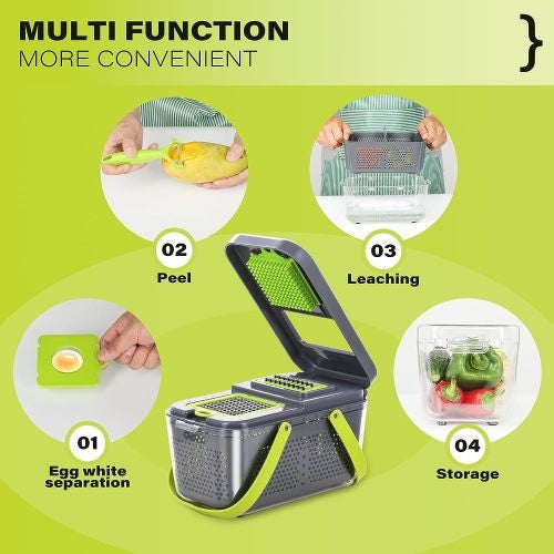 Vegetable Chopper with Container 22-in-1 Veggie Choppers