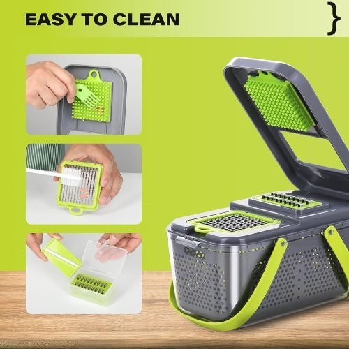 Vegetable Chopper with Container 22-in-1 Veggie Choppers