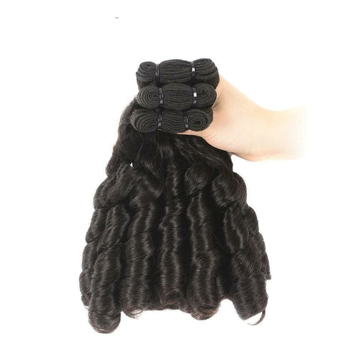 Beumax Double Drawn 12A Grade Spring Curl BUNDLES with CLOSURES &