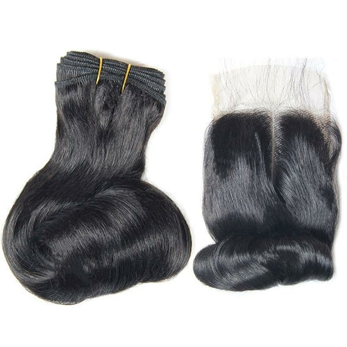 Beumax Double Drawn 12A Grade EGG CURL BUNDLES with CLOSURES &