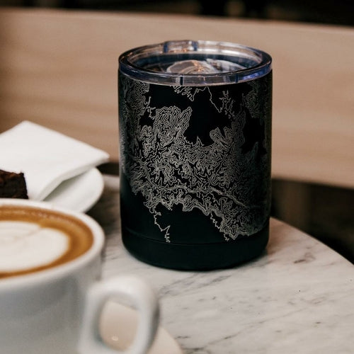 Phenix City - Alabama Map Insulated Cup in Matte Black