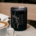 Phenix City - Alabama Map Insulated Cup in Matte Black