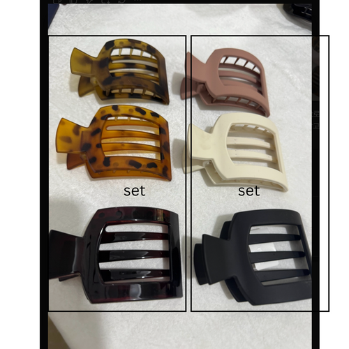 Everyday Flat Hair Claw Clip Set of 3 – Large Hold