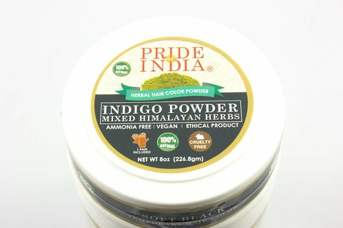 Hair Bloom Natural Jet Black Hair Color- Indigo Powder w/ Mixed