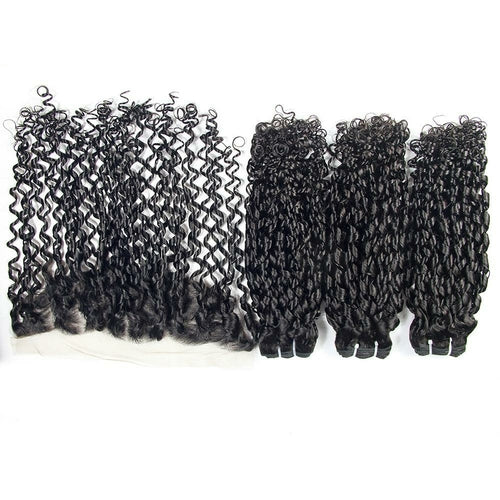 Beumax Double Drawn 12A Grade Luxury Curl BUNDLES with CLOSURES &